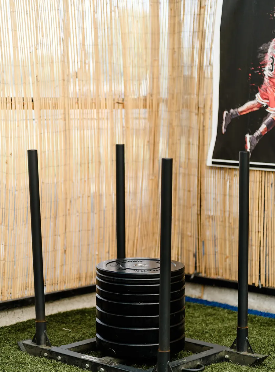Sled met gewichten